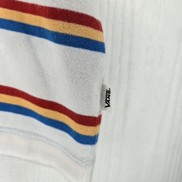 Vans Striped T-Shirt with Blue Collar - Picture 3 of 4